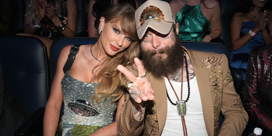 Taylor Swift e Post Malone nos MTV Video Music Awards 2024. Crédito Fotografia: MTV