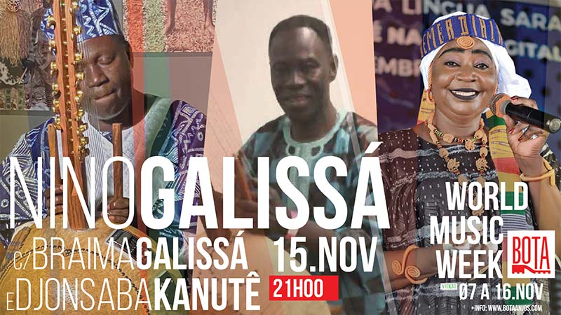 Nino Galissá e Convidados, 15 de Novembro na World Music Week, BOTA. Crédito Banner: BOTA, botaanjos.com