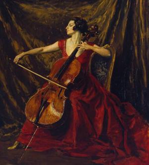 Guilhermina Suggia pintada por Augustus John. Crédito Imagem: Wikipedia