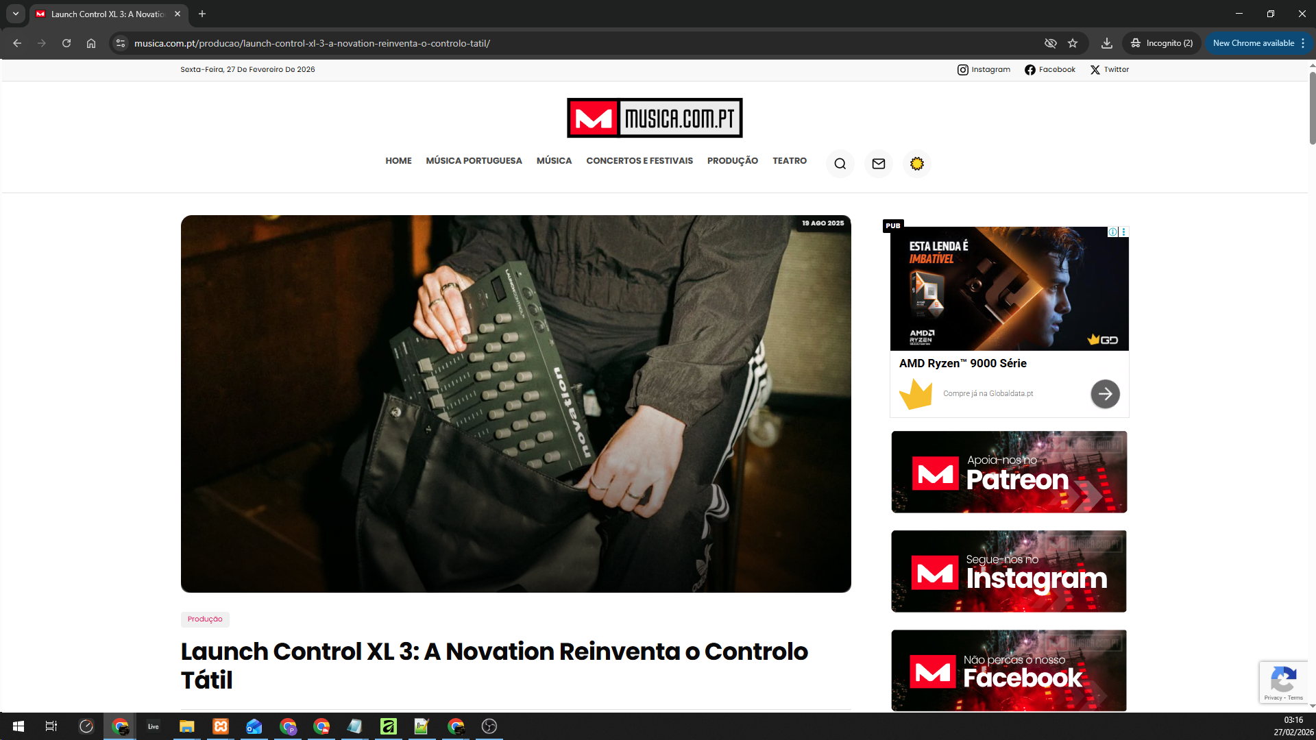 Imagem - Site PortaB.pt "recicla" artigos do musica.com.pt e de mais orgãos de comunicação social 8 Imagem - mpt003