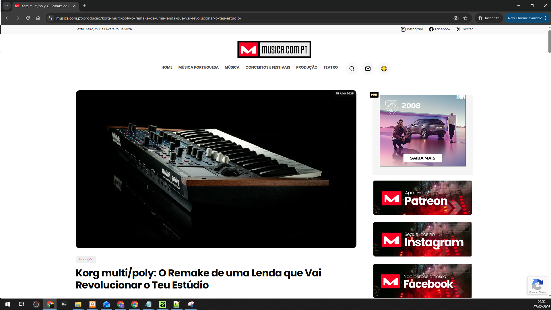 Imagem - Site PortaB.pt "recicla" artigos do musica.com.pt e de mais orgãos de comunicação social 11 Imagem - mpt005