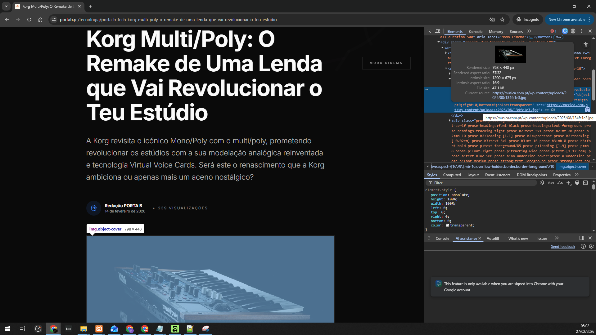 Imagem - Site PortaB.pt "recicla" artigos do musica.com.pt e de mais orgãos de comunicação social 13 Imagem - portab 004
