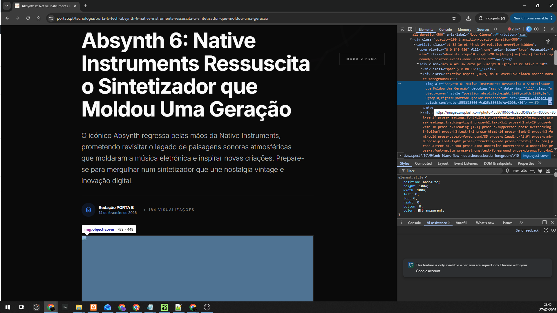 Imagem - Site PortaB.pt "recicla" artigos do musica.com.pt e de mais orgãos de comunicação social 7 Imagem - screenie002