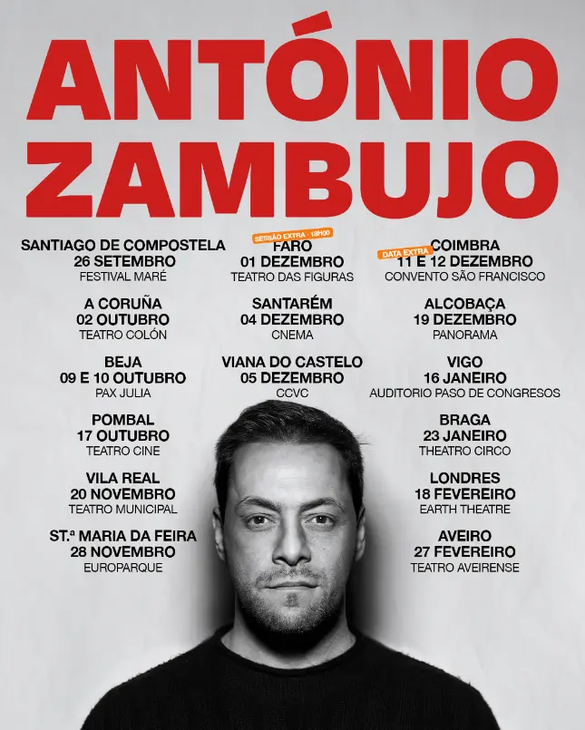 António Zambujo, cartaz da Tour 2026/2027