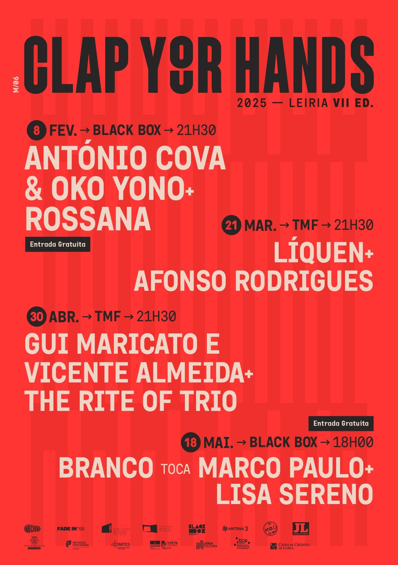 Cartaz Completo Clap Your Hands 2025 Leiria