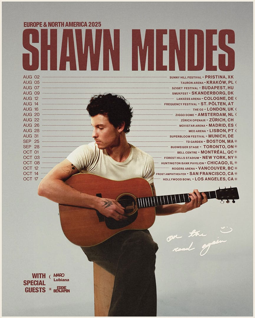 Shawn Mendes, Cartaz e Datas da Tour