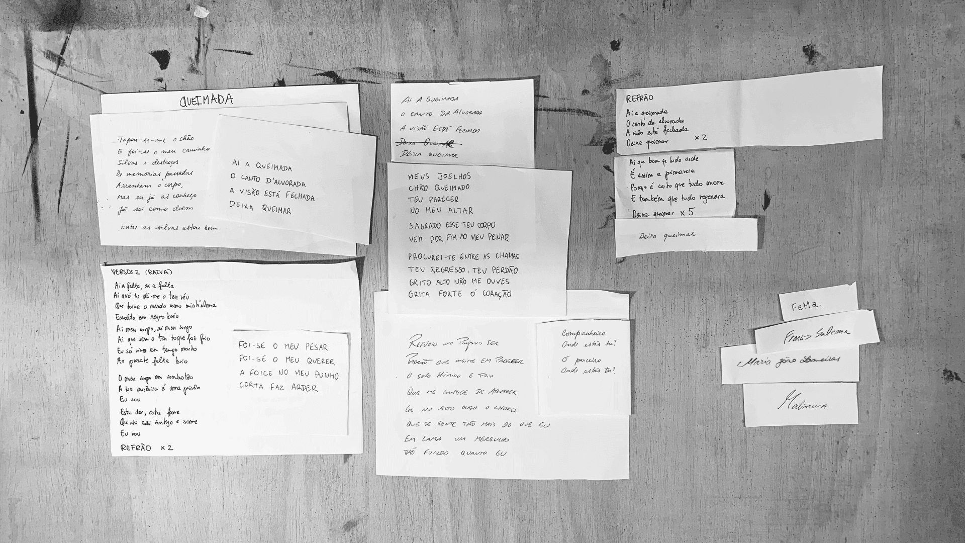 Letras de "Queimada"com FeMa, Francis Salema, Malinwa e Mia Lobo