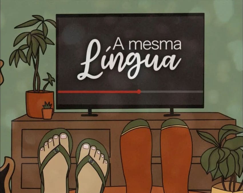 Mar Aberto e adois, capa de "A Mesma Língua"
