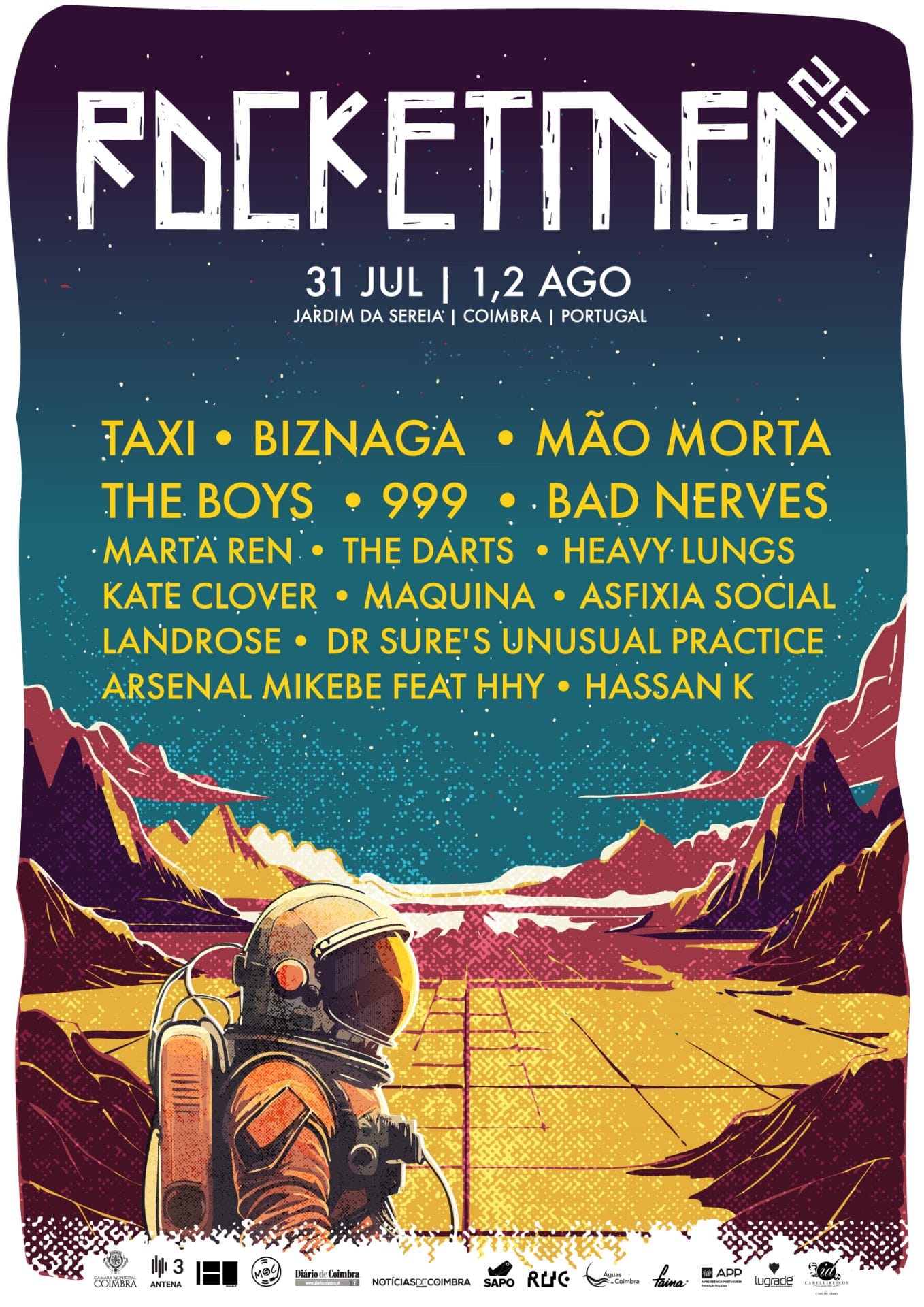 Cartaz Rocketmen 2025, em Coimbra