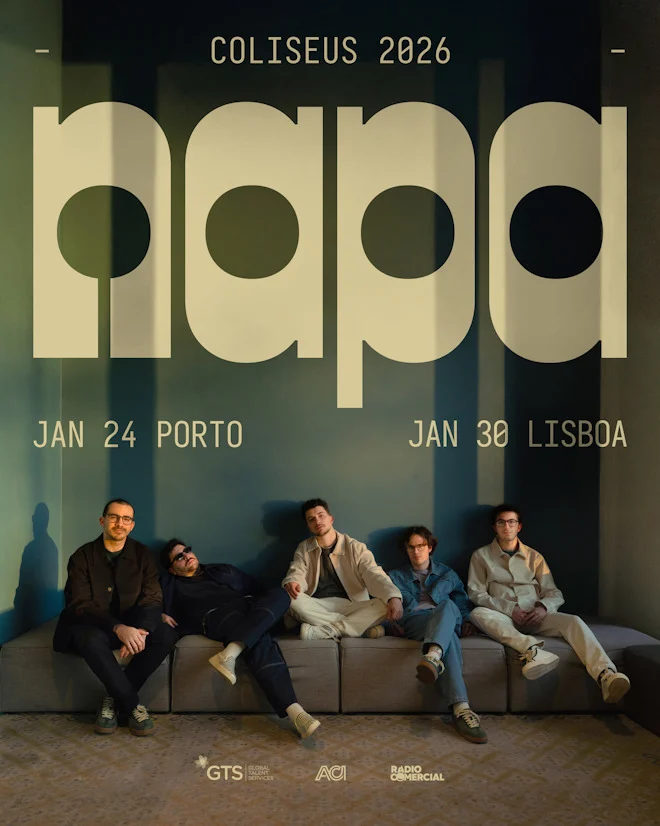 Cartaz de NAPA ao vivo nos Coliseus do Porto e Lisboa