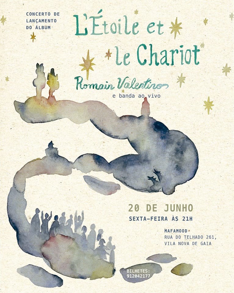 Cartaz do concerto de estreia de Romain Valentino