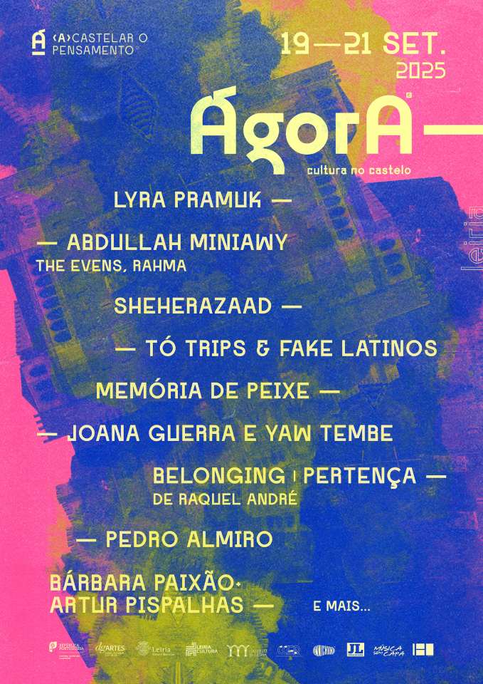 Cartaz do Ágora, projeto cultural que ao longo de 3 dias vai estar presente no Castelo de Leiria