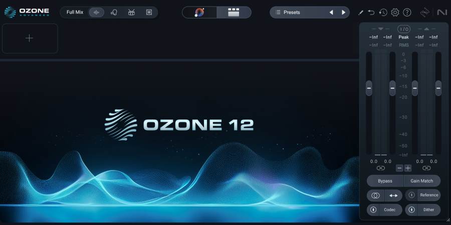 iZotope Ozone 12 - Ecrã Principal