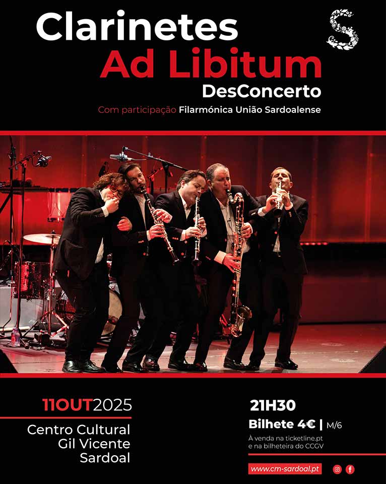 Cartaz "DesConcerto", pelos Clarinetes Ad Libitum