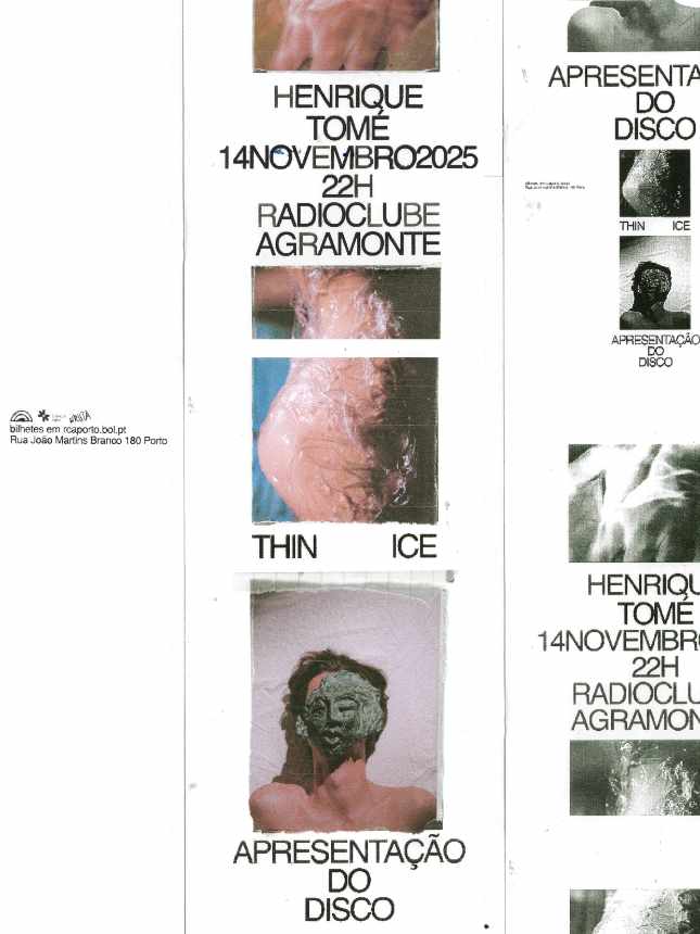 Imagem - Henrique Tomé estreia o álbum "Thin Ice" 3 Henrique Tomé. Poster do Concerto de Apresentação.