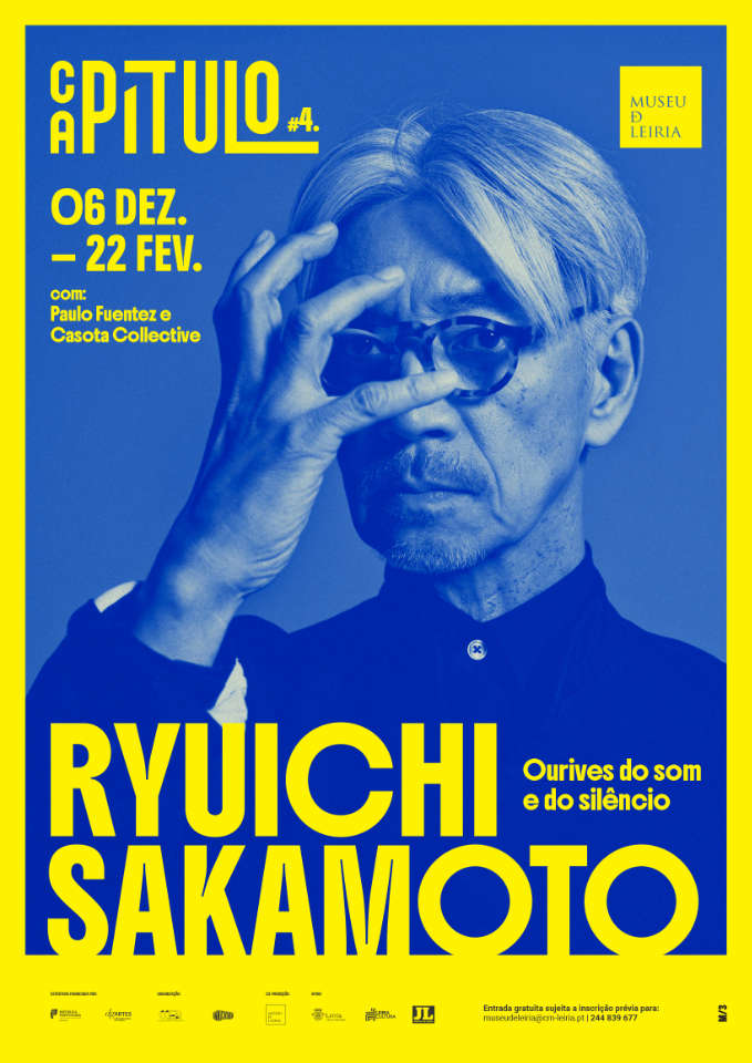 Cartaz do Capítulo #4 dedicado a Ryuichi Sakamoto, exposição patente na Sala do Capítulo do Museu de Leiria