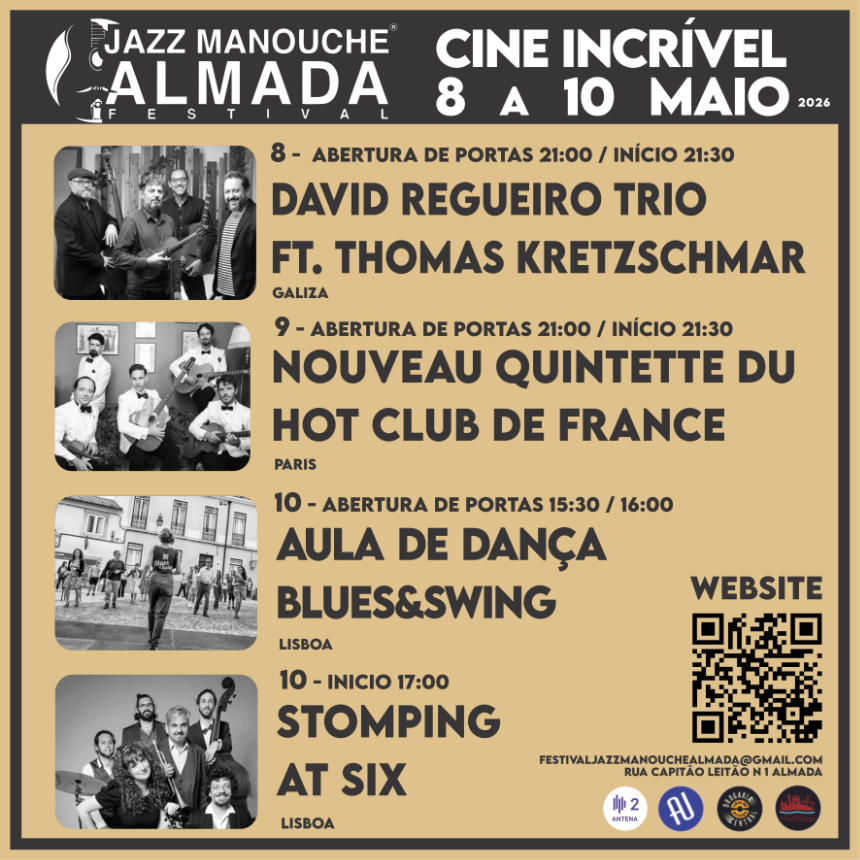 Cartaz do Festival Jazz Manouche Almada 2026