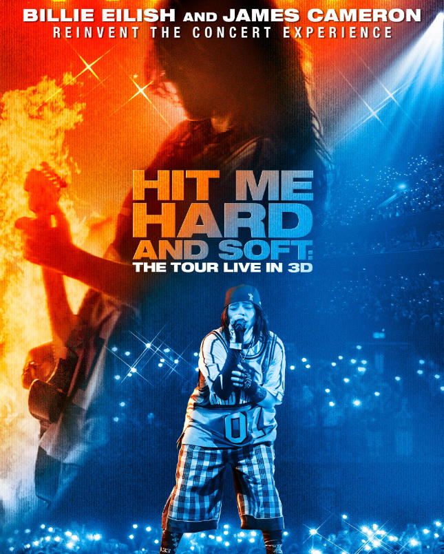 Billie Eilish, capa do concerto/documentário "Billie Eilish: Hit Me Hard and Soft - The Tour Live in 3D"