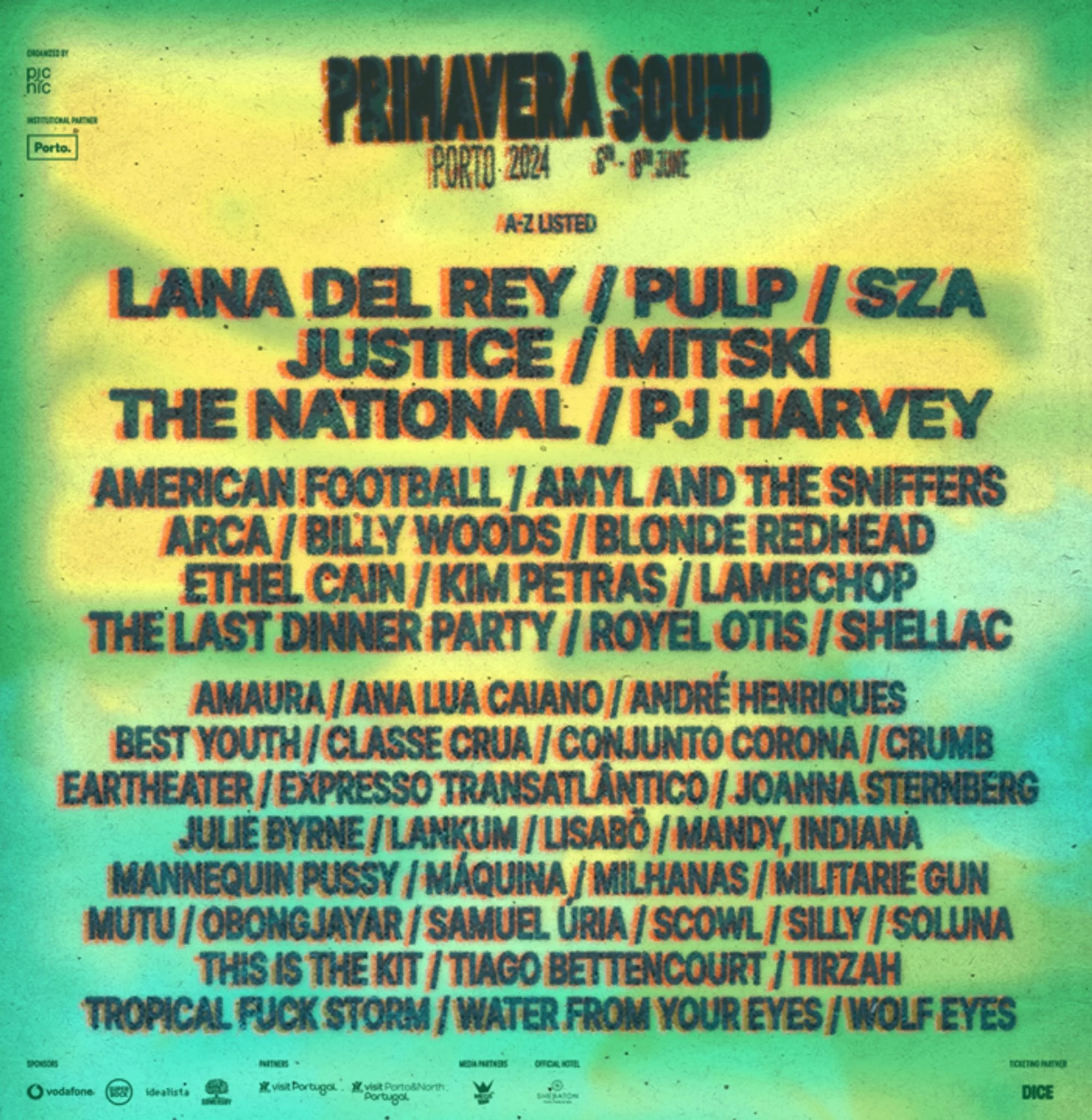 Cartaz Primavera Sound Porto 2024 / Creditos: Porto Primavera Sound