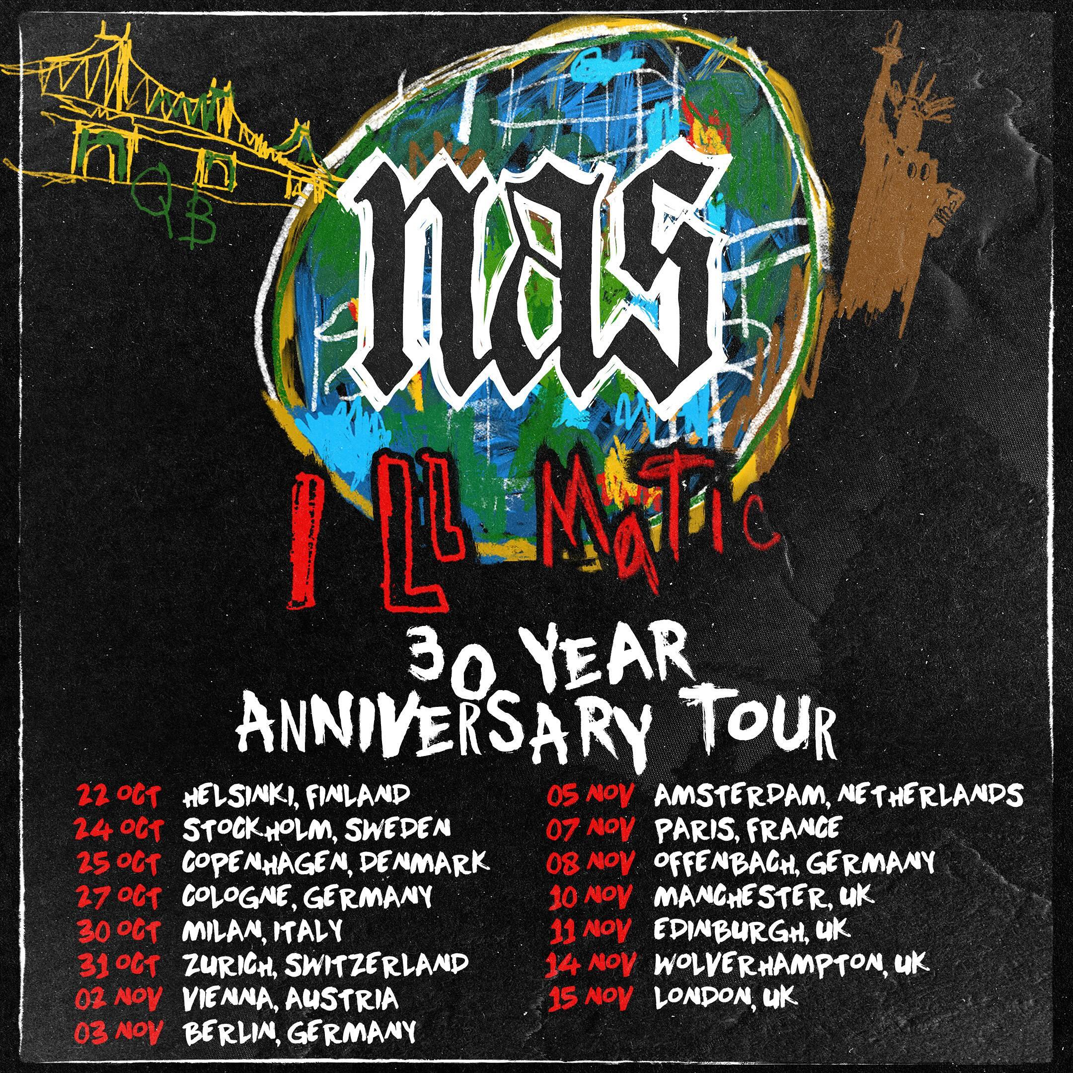 Nas 30 Year Anniversary Tour. Instagram