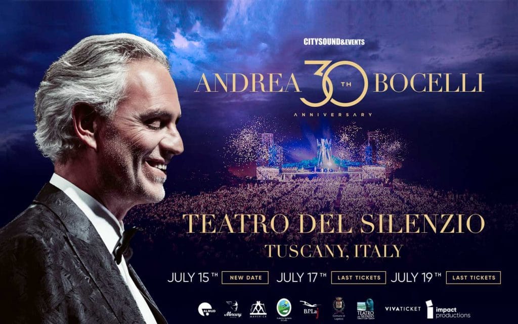 Andrea Bocelli Celebra 30 Anos de Música com 3 Dias de Concerto