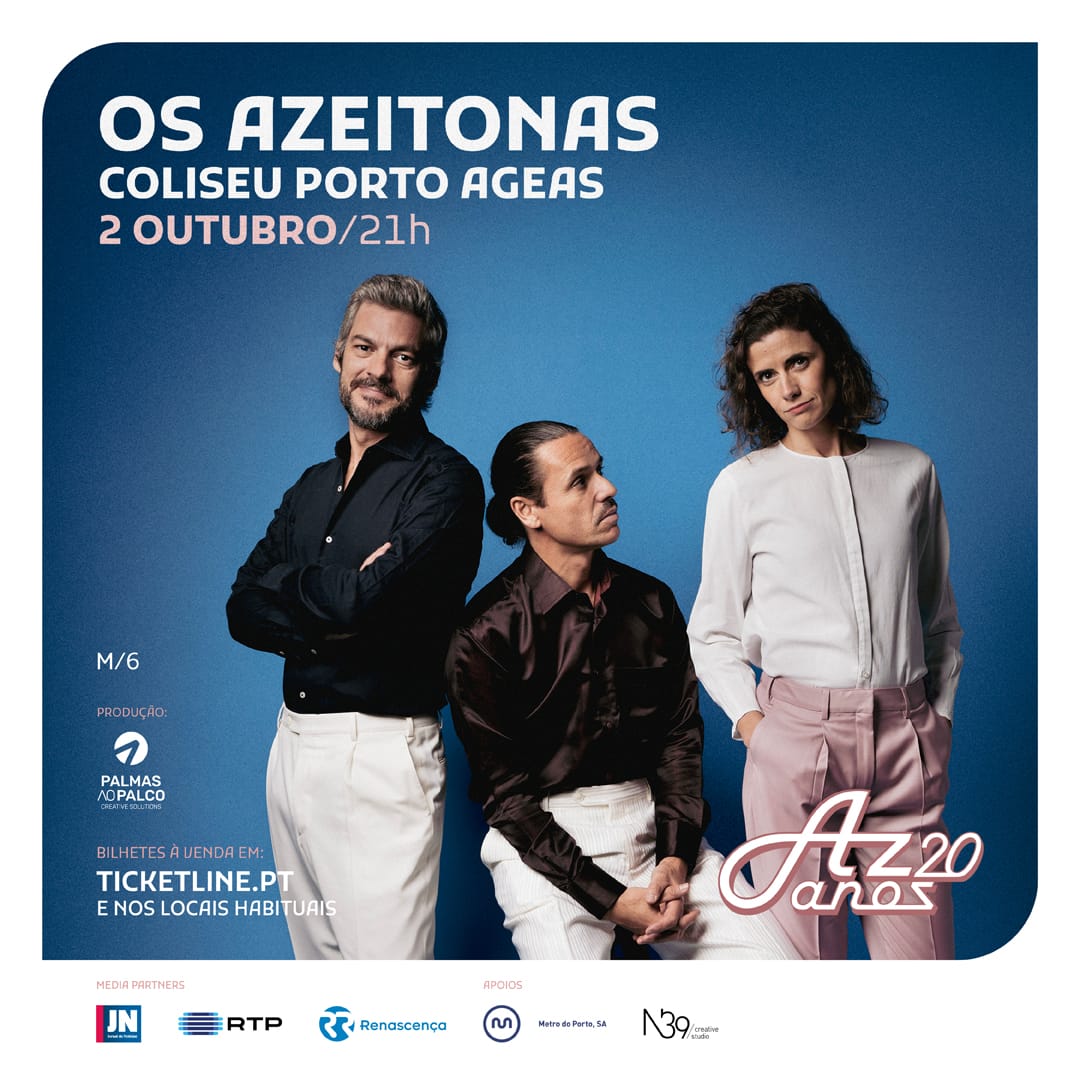Os Azeitonas - Cartaz do concerto de 20 anos no Coliseu do Porto