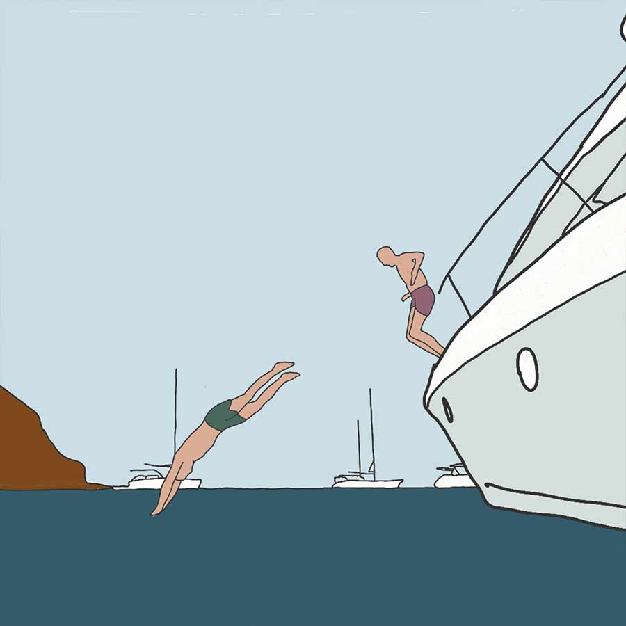 Imagem - "No Fundo": cravo mergulha na melancolia mais visceral do projeto 3 cravo, capa do single "Salta Desse Barco"