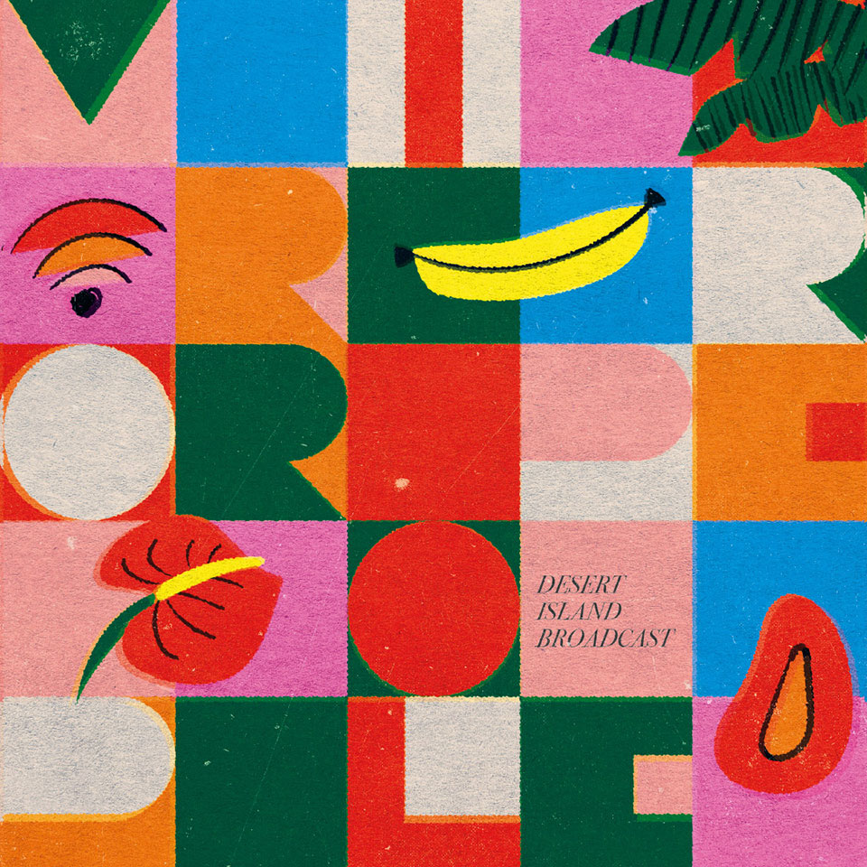Mirror People, capa do álbum "Desert Island Broadcast". Crédito Artwork: Adília Lima